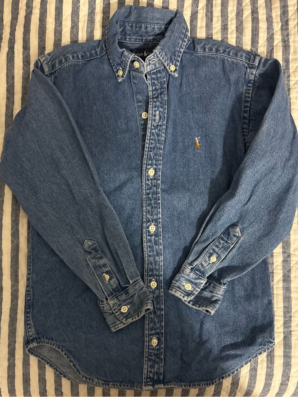 Ralph Lauren Denim Button-Down Shirt - Blue